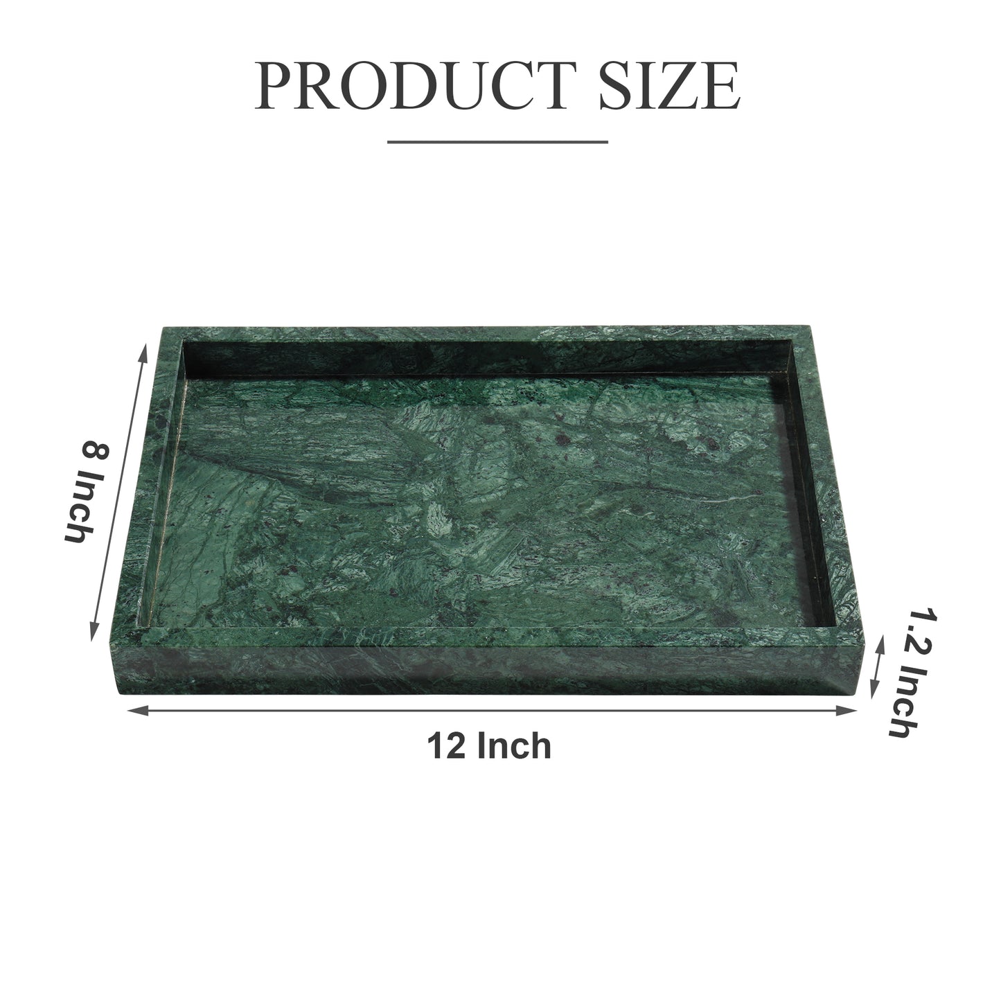 100% Natural Marble Tray for Bathroom, Genuine Marble Stone Vanity Tray