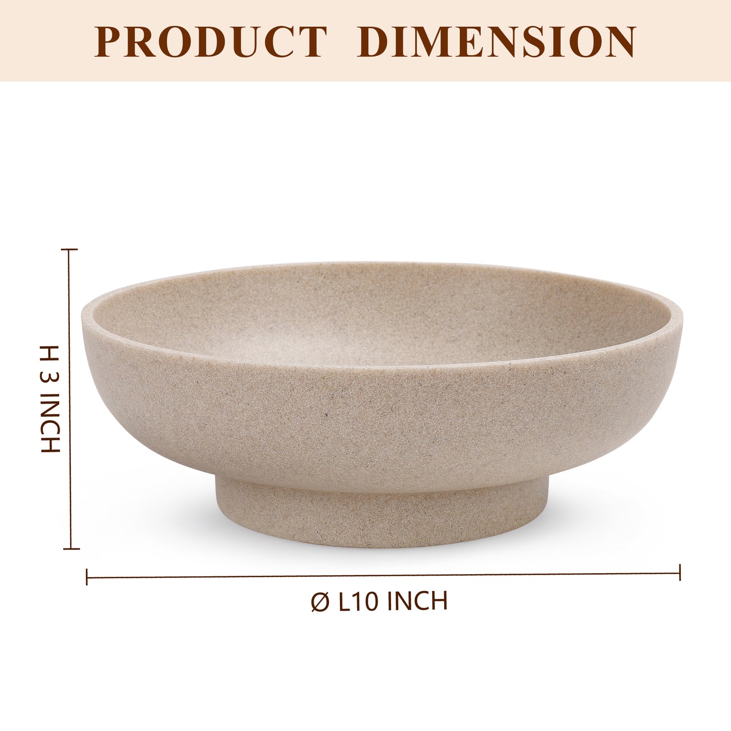 Large Decorative Bowl, Modern Handicraft Resin Bowls for Home Decor