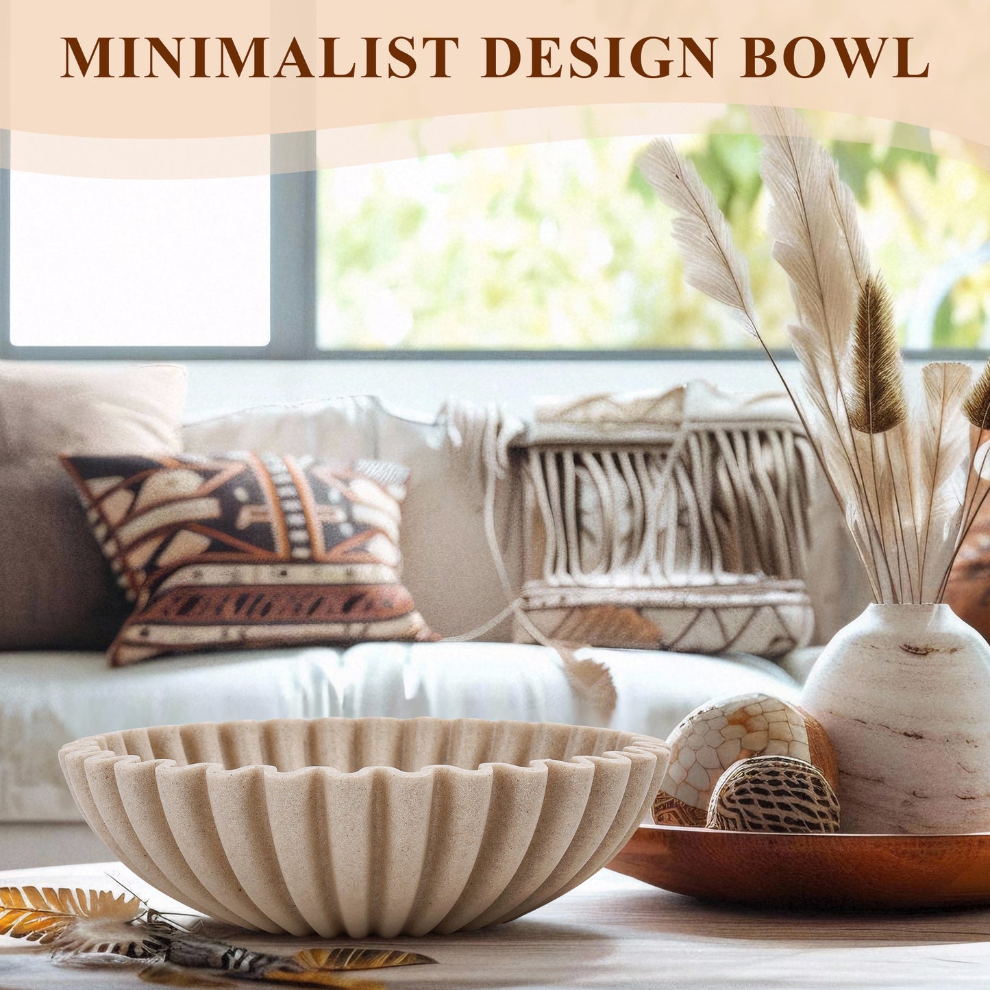 Large Decorative Bowl, Modern Handicraft Bowls for Home Decor