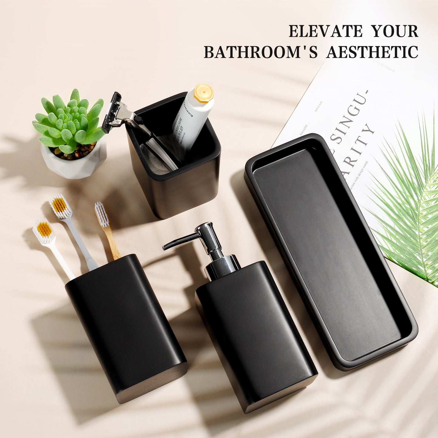 Bathroom Accessories Set, 4 Pcs Bathroom Accessory Set