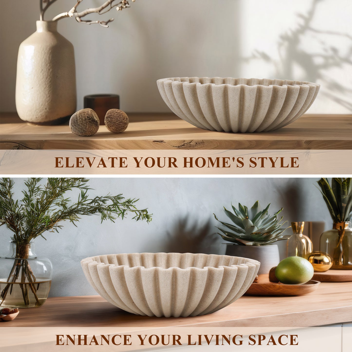 Large Decorative Bowl, Modern Handicraft Bowls for Home Decor