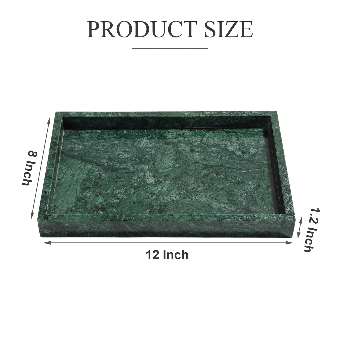 100% Natural Marble Tray for Bathroom, Genuine Marble Stone Vanity Tray